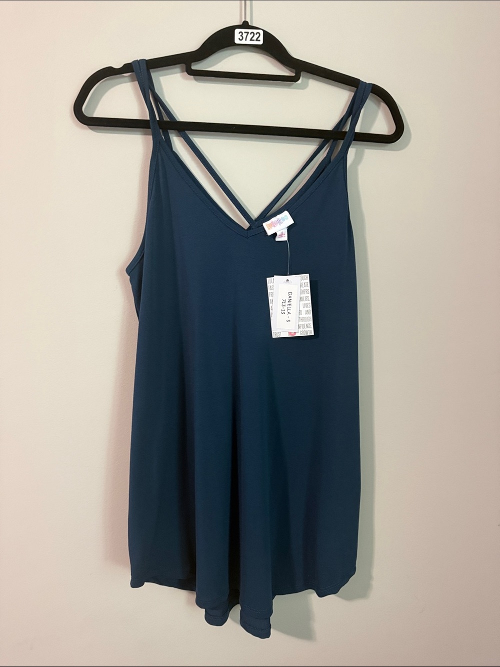 LuLaRoe Double-Strap V-Neck Camisole in Blue